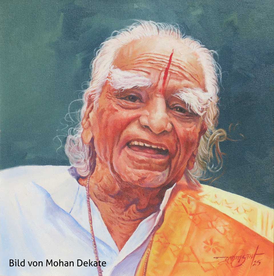B. K. S. Iyengar, &Ouml;l auf Leinwand